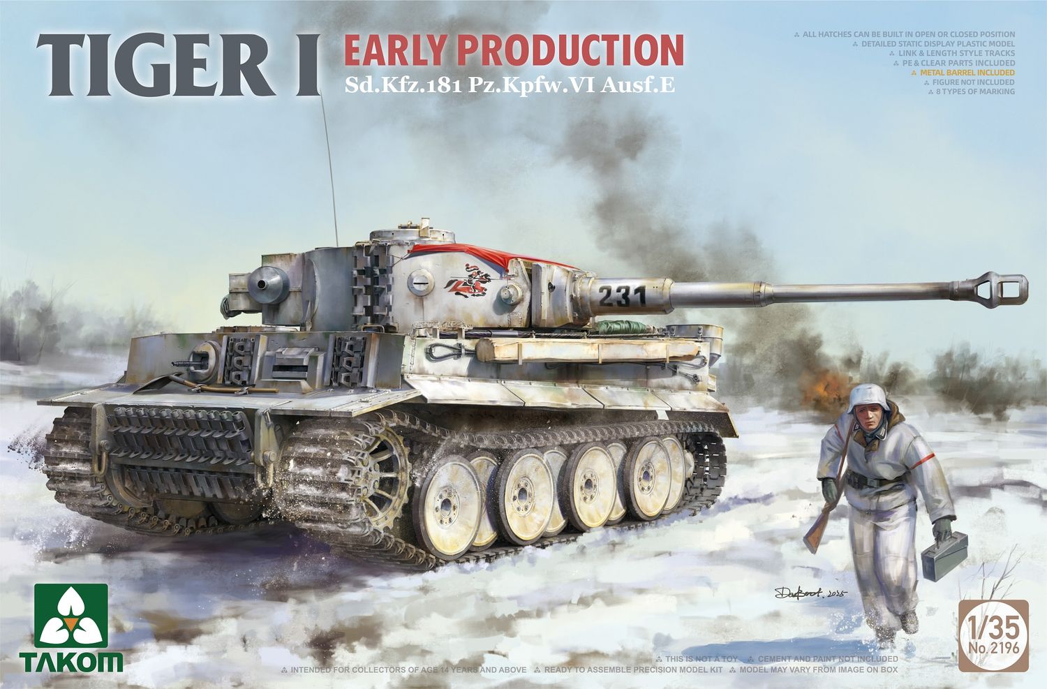 Takom 2196 - TIGER I  EARLY-PRODUCTION  Sd.Kfz.181 Pz.Kpfw.VI Ausf.E 1:35