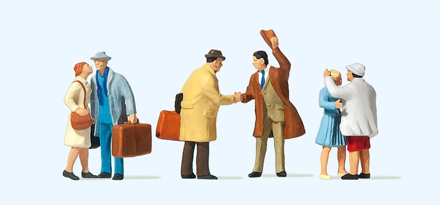 Preiser 10028 - Arriving passengers H0
