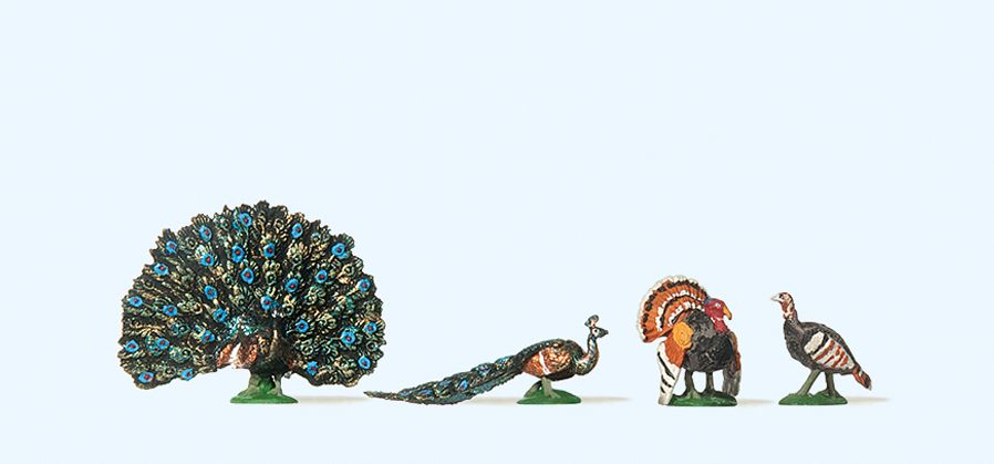 Preiser 10166 - Turkey, peacock H0