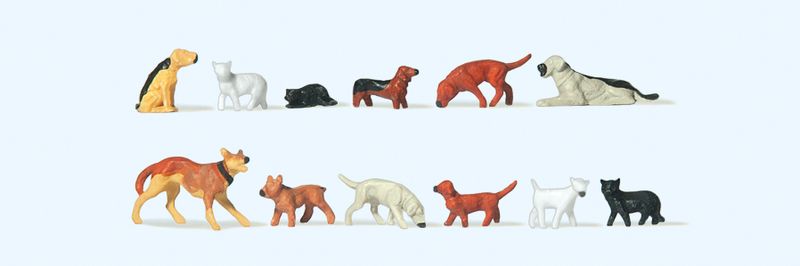 Preiser 14165 - Honden en Katten H0