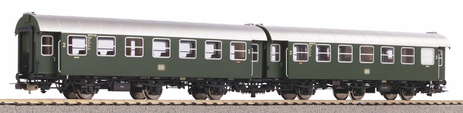 Piko 58243 - 2 pc. B3yg + B3yg Rebuilt car set DB III H0