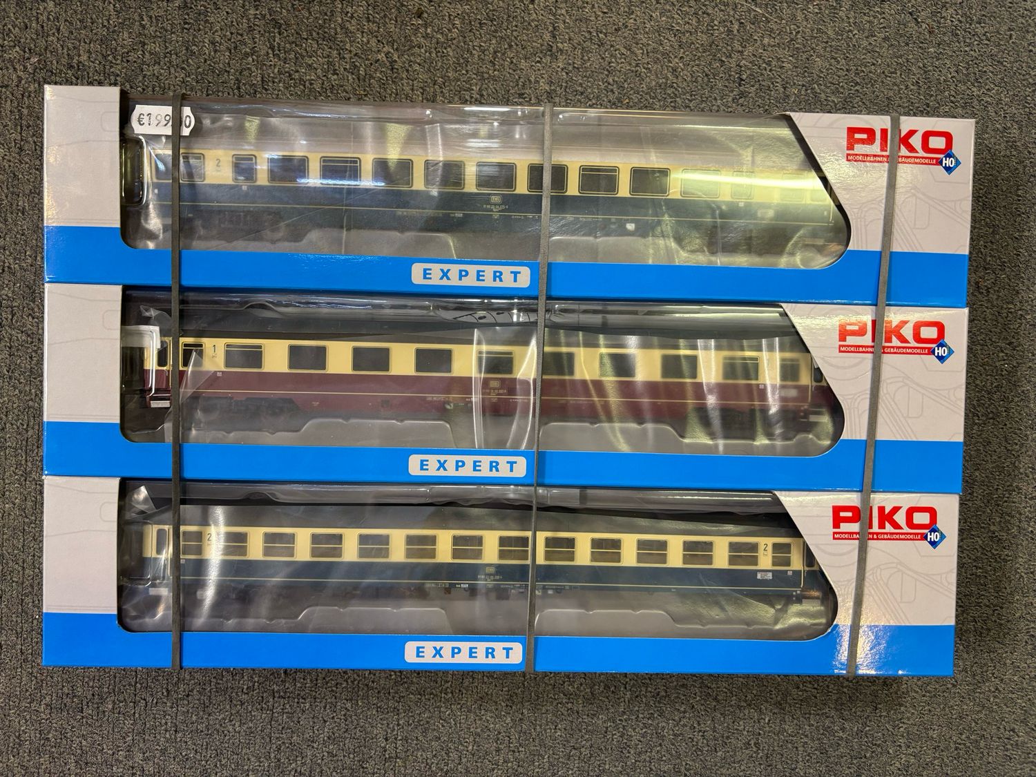 Piko 58387ABC - 3-Set IC Personenwagen 1./2.Kl Ep. IV DB H0