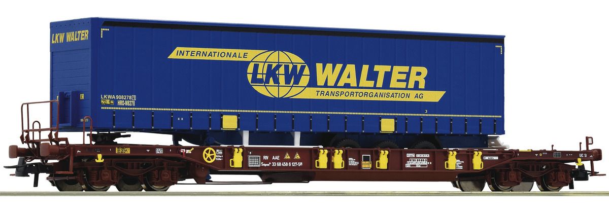 Roco 75906 - Taschenwagen T3, &quot;LKW Walter&quot; AAE H0