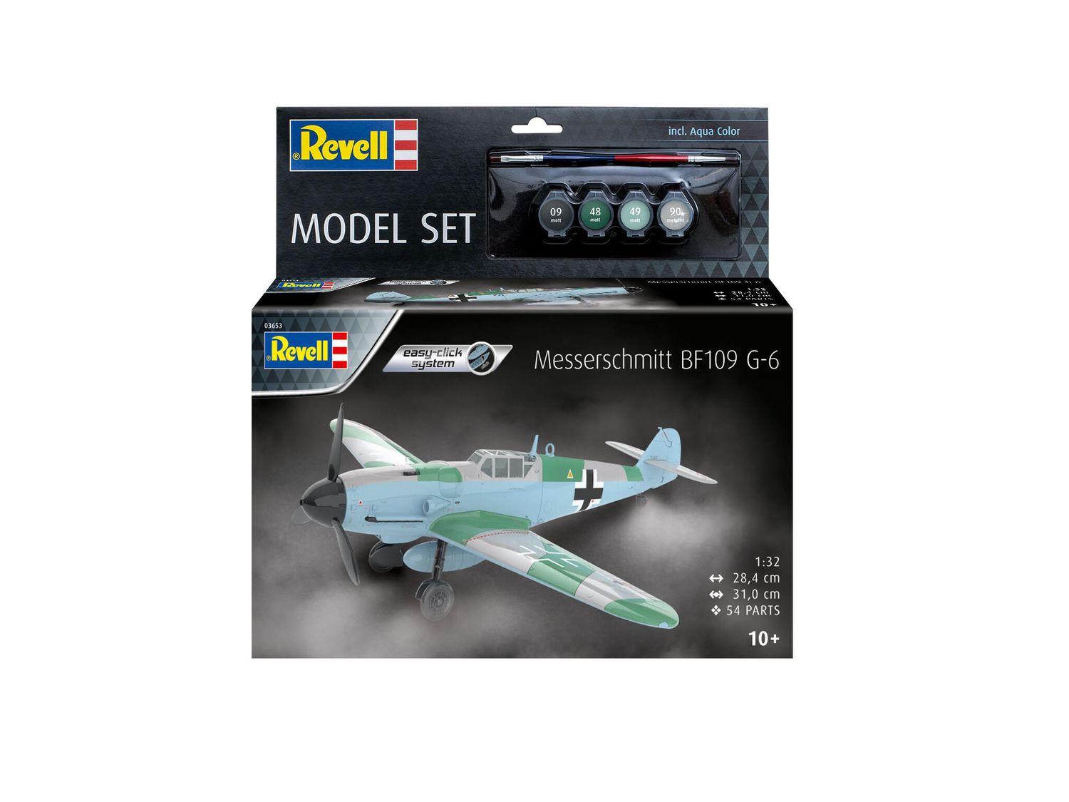 Revell 63653 - Model Set Messerschmitt Bf109G-6 (click system) (incl. verf)