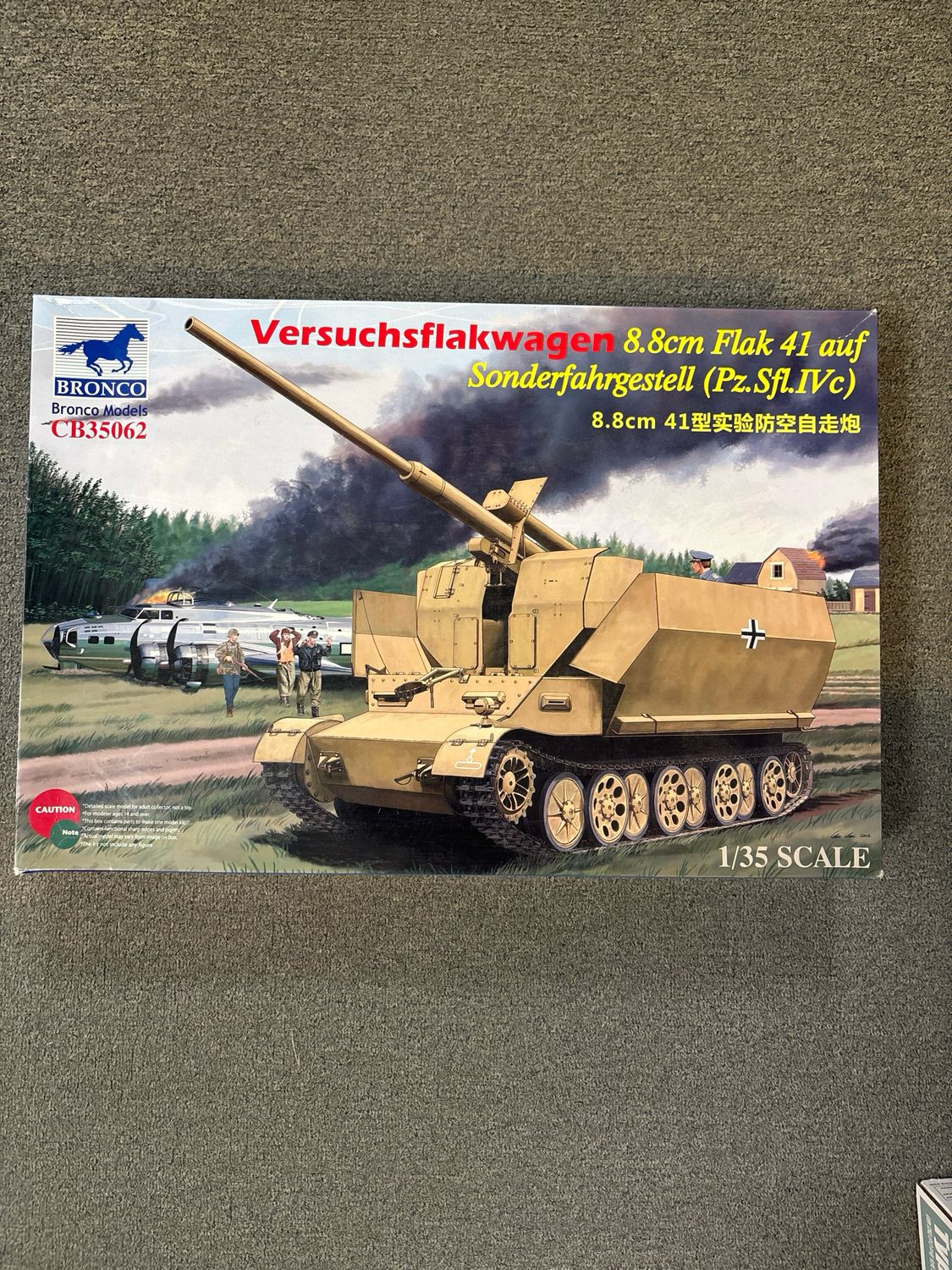 Bronco 35062 - German Versuchsflakwagen 8.8cm Flak auf Sonderfahrgestell (Pz.Sfl.IVc) 1:35