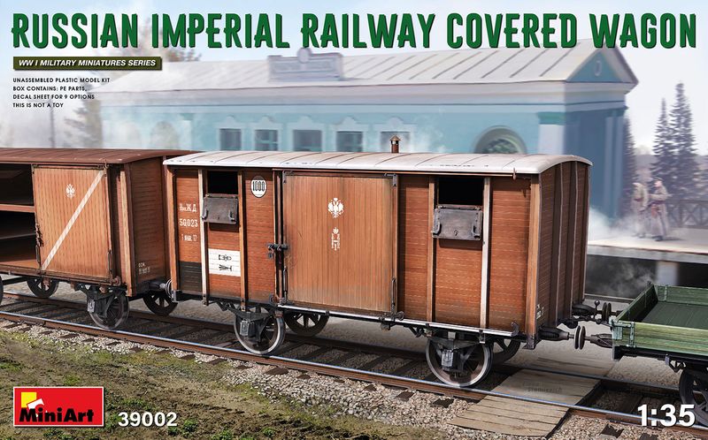 MiniArt 39002 - Russian Imperial Railway covered wagon 1:35