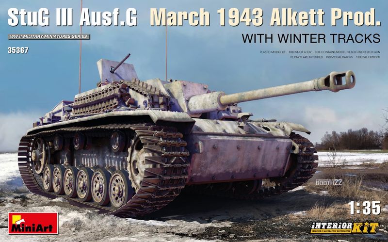 MiniArt 35367 - StuG III Ausf. G March 1943 Alkett Prod. WITH WINTER TRACKS. INTERIOR KIT 1:35