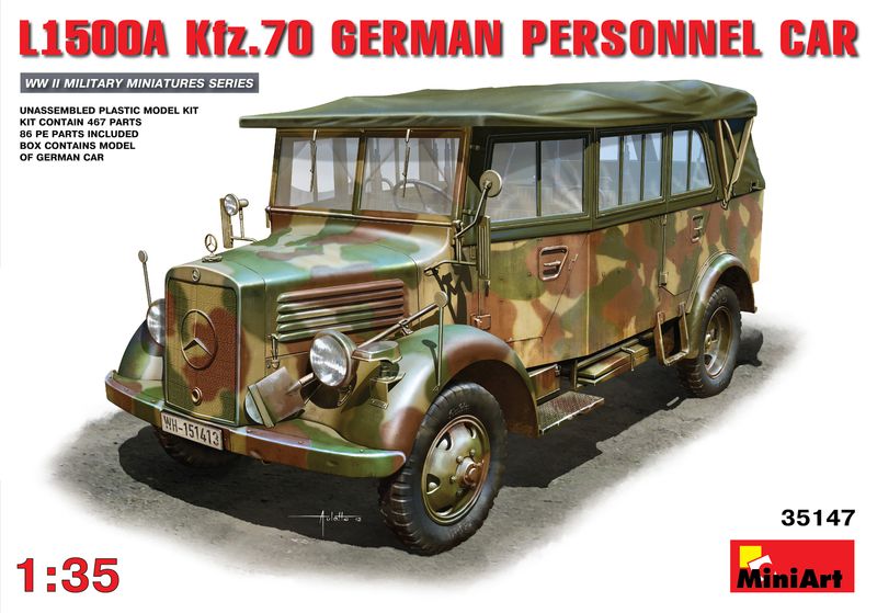 MiniArt 35147 - L1500A (Kfz.70) GERMAN PERSONNEL CAR 1:35