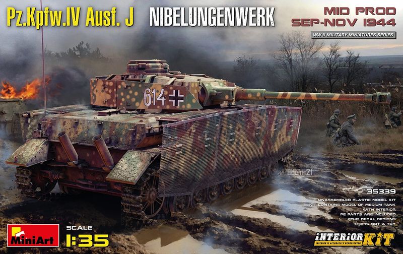 MiniArt 35339 - Pz.Kpfw.IV Ausf. J Nibelungenwerk. MID PROD. SEP-NOV 1944 INTERIOR KIT 1:35