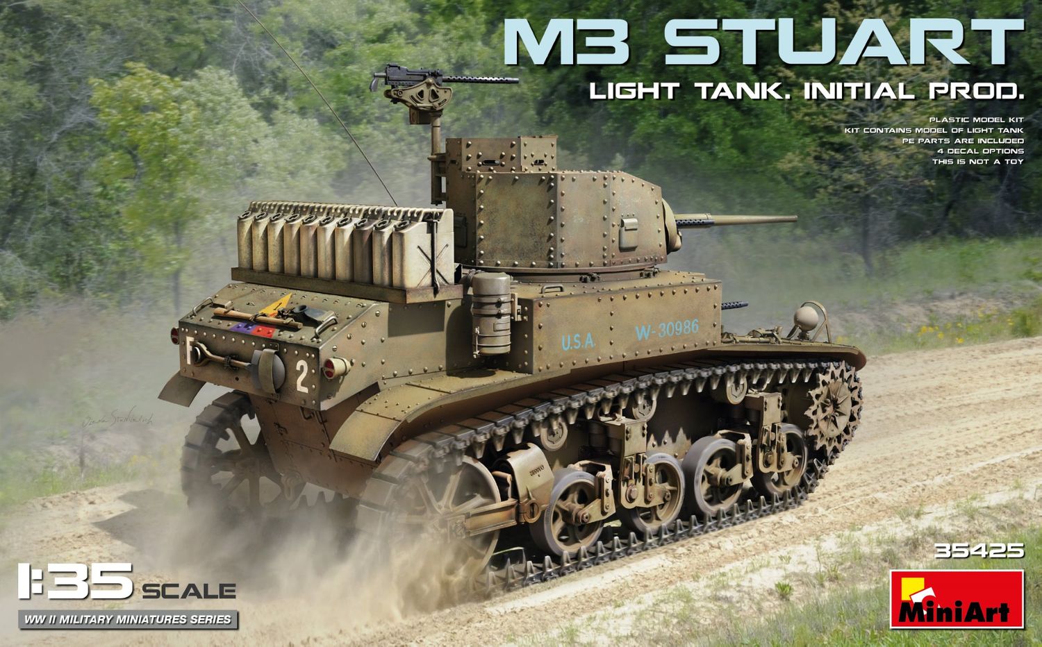 MiniArt 35425 - M3 STUART LIGHT TANK, INITIAL PROD. 1:35