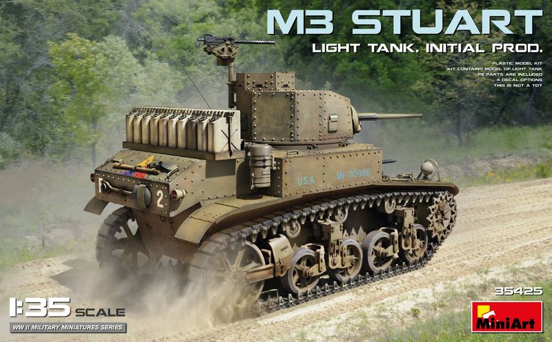 MiniArt 35425 - M3 STUART LIGHT TANK, INITIAL PROD. 1:35
