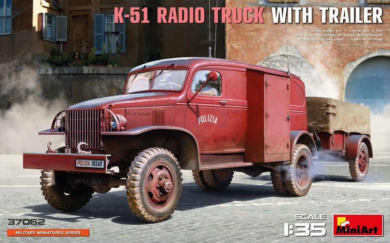 MiniArt 37062 - K-51 RADIO TRUCK WITH TRAILER 1:35
