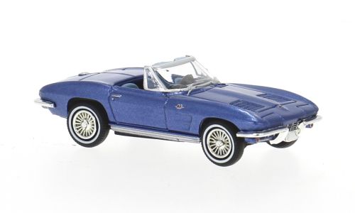 Brekina 18028 - Chevrolet Corvette C2 Cabrio, blau, 1962, 1:87