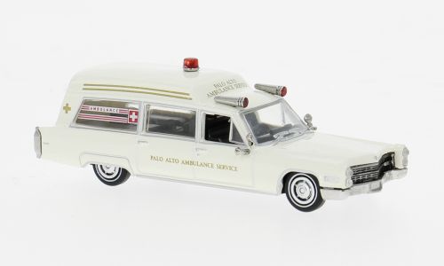 Brekina 19778 - adillac Miller Meteor Ambulance, 1966, Palo Alto Ambulance, 1:87