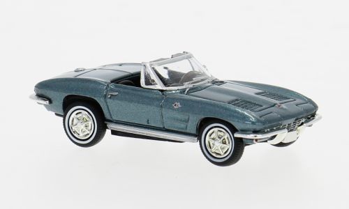 Brekina 18027 - Chevrolet Corvette C2 Cabrio, grün, 1962, 1:87