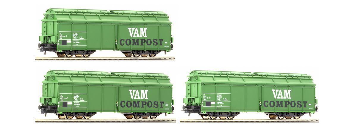 Roco 66116 - 3-teiliges Set Kompostwagen der NS