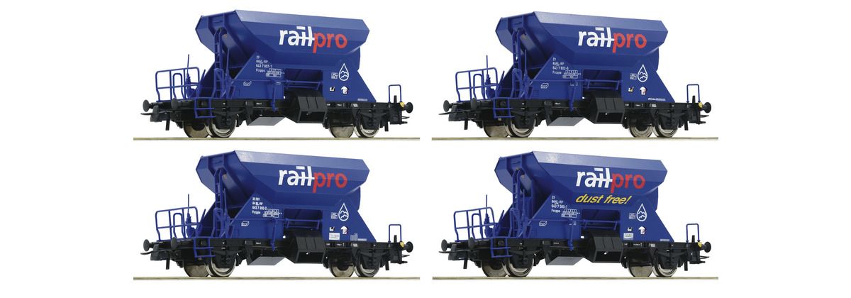 Roco 76137 - 4-tlg. Set: Schotterwagen, Railpro