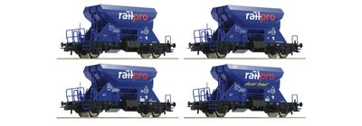 Roco 76137 - 4-tlg. Set: Schotterwagen, Railpro