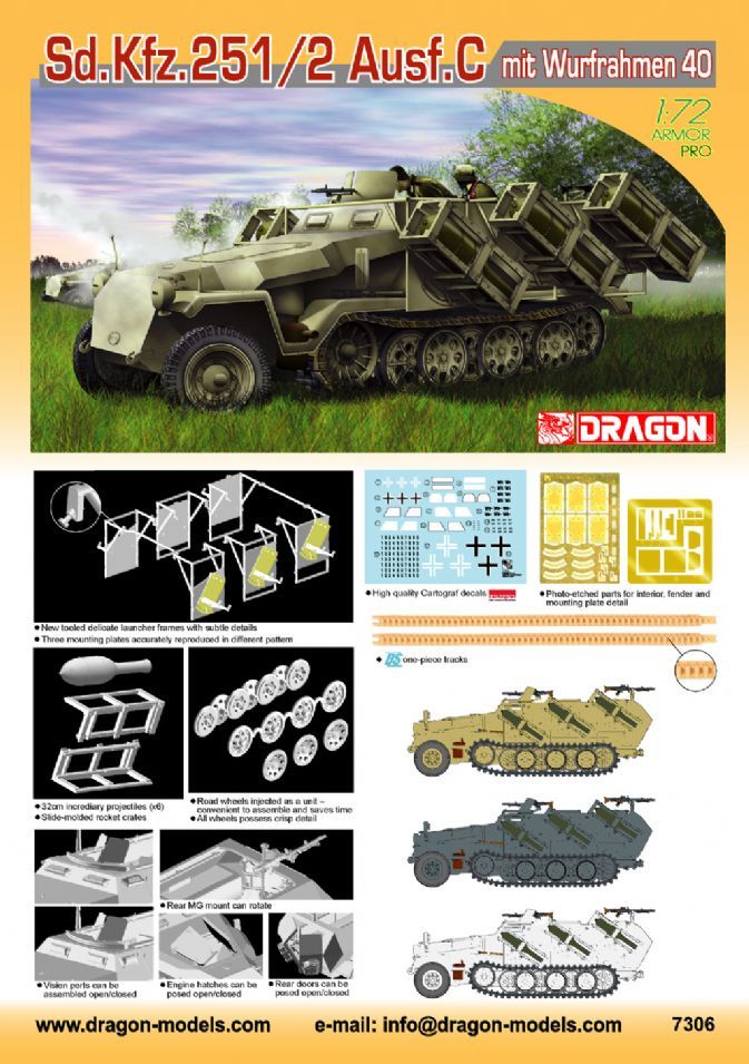 Dragon 7306 - Sd.Kfz.251/2 Ausf.C mit Wurfrahmen 40 1:72