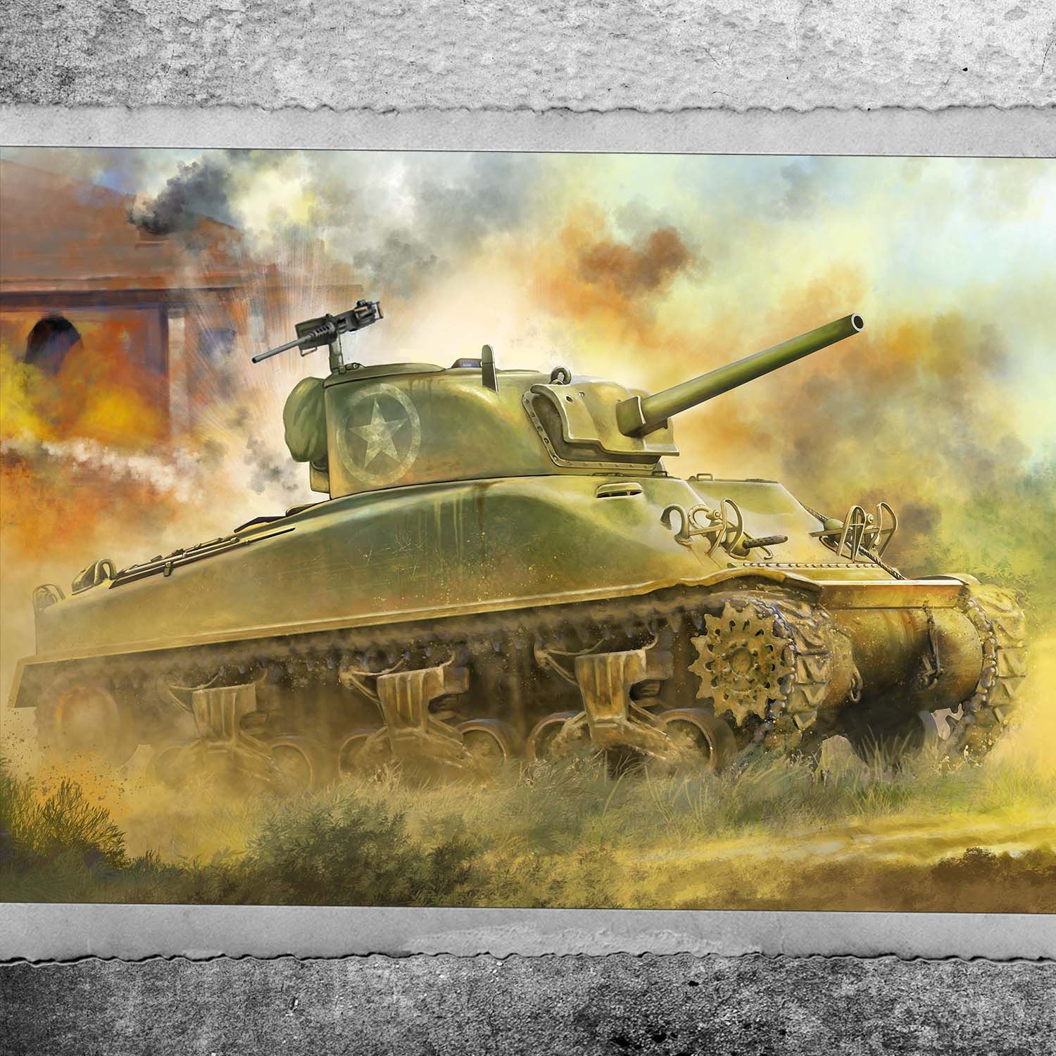 Forces of Valor 873004A - M4A1 Sherman tank France August, 1944 1:72