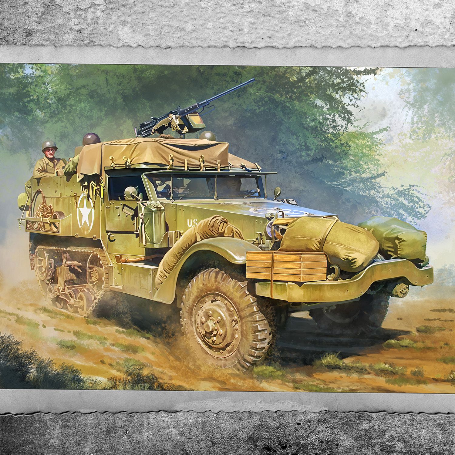 Forces of Valor 873007A - M3A1 Half-track Normandy, 1944 1:72