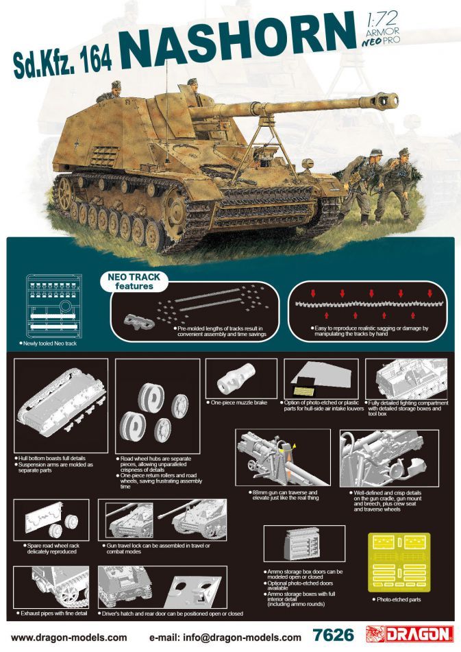 Dragon 7626 - Sd.Kfz.164 Nashorn w/NEO Track 1:72