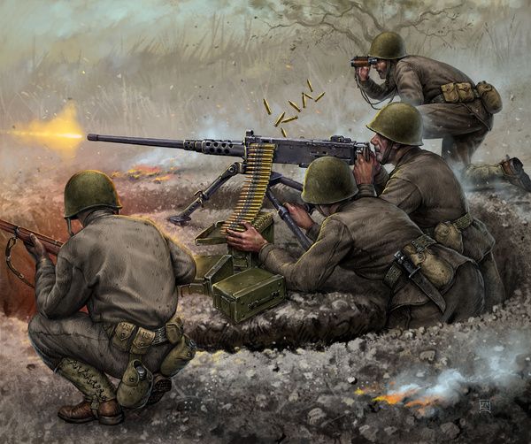 Zvezda 6286 - US machine gun Browning w/crew 1:72
