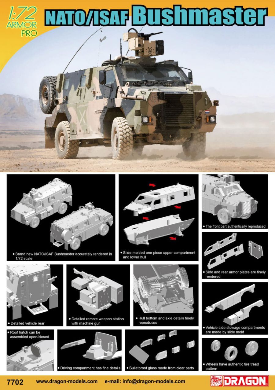 Dragon 7702 - NATO/ISAF Bushmaster 1:72