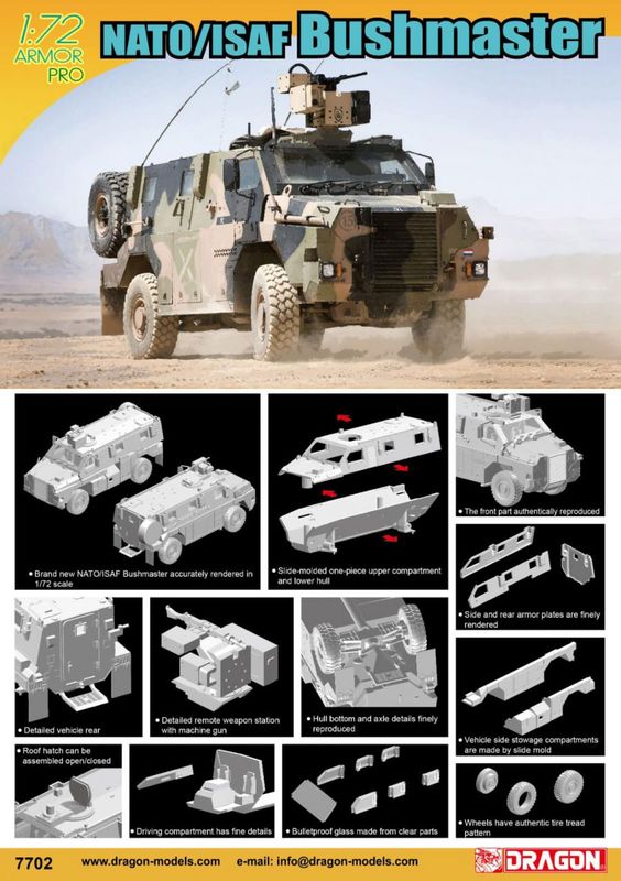 Dragon 7702 - NATO/ISAF Bushmaster 1:72