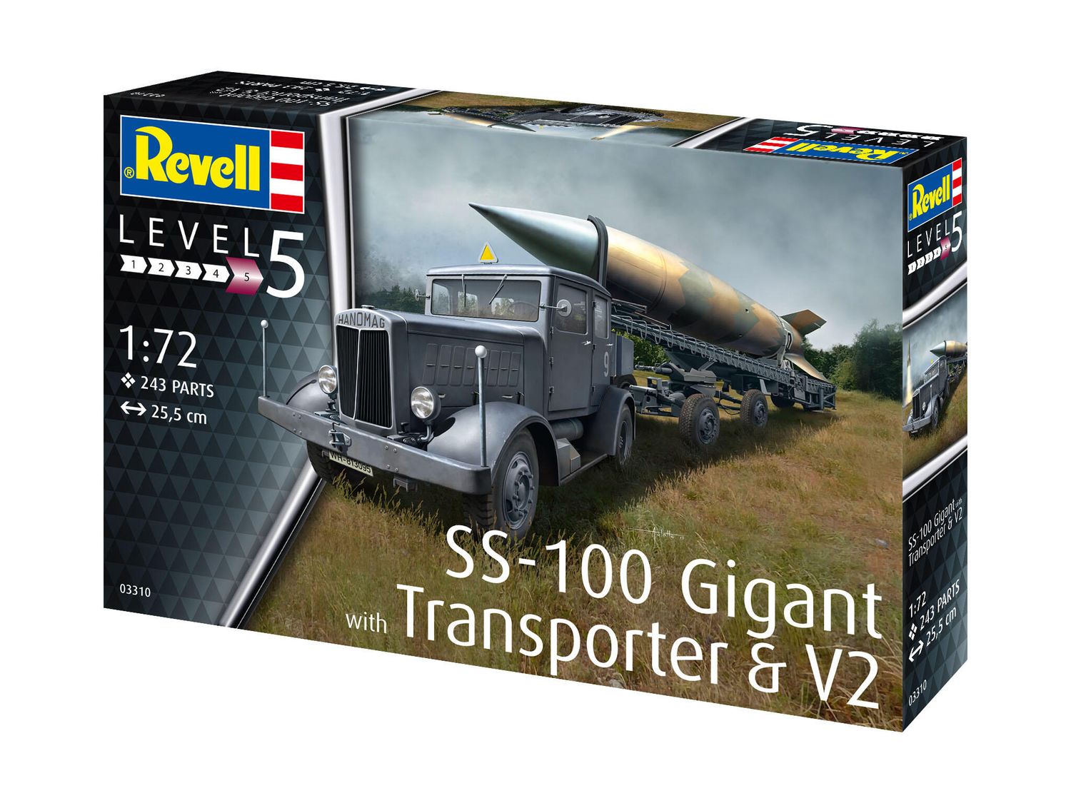 Revell 03310 - SS-100 Gigant with Transporter &amp; V2 1:72
