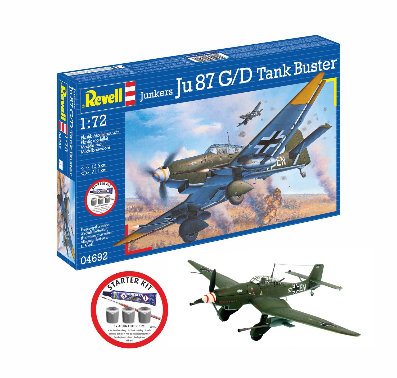 Revell 74692 - Starter Kit Junkers Ju87 G/D Tank Buster 1:72