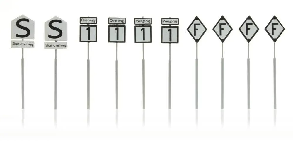 Artitec 316.028 - NS-borden: waarschuwing overweg weegbrug 10 stuks 1:160 (N)