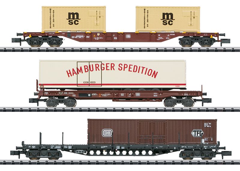Minitrix 18702 - &quot;Container Service&quot; Freight Car Set 1:160 (N)