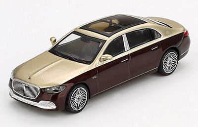 Mini GT 1:64 - Mercedes Benz Maybach S680 &#39;24, goud / rood metallic