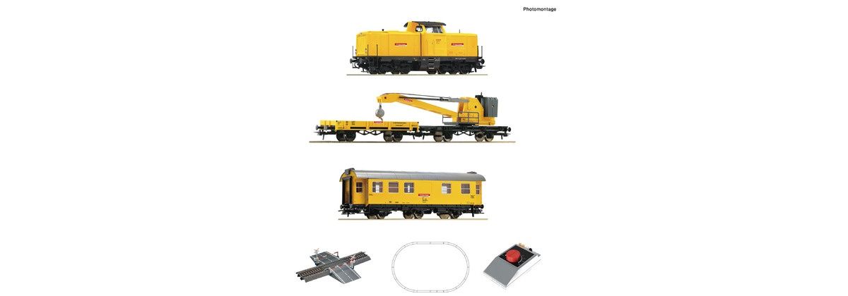Roco 5100002 - Analog Start Set: Diesellokomotive BR 212 mit Kranzug, DB AG