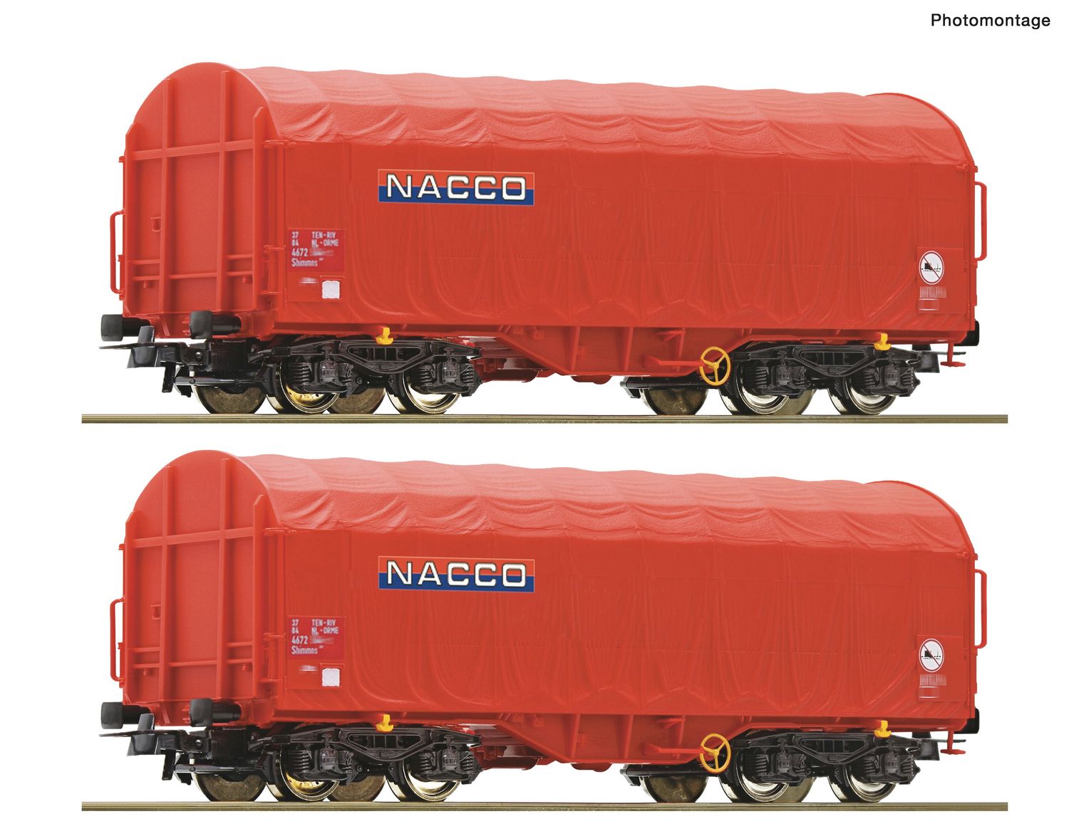 Roco 6600226 - 2-tlg. Set: Schiebeplanenwagen &quot;Nacco&quot; H0