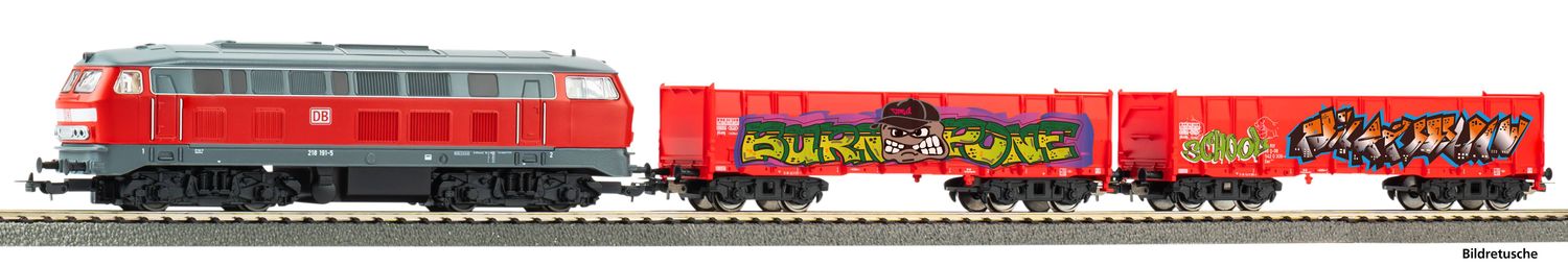 Piko 57032 - Start-Set kids Güterzug DB AG mit BR 218, A-Gleis mit Bettung  H0