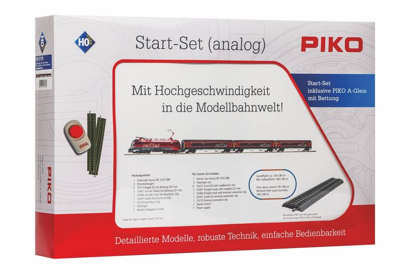 Piko 57178 - Start-Set analoog mit Bettung Rail Jet ÖBB H0