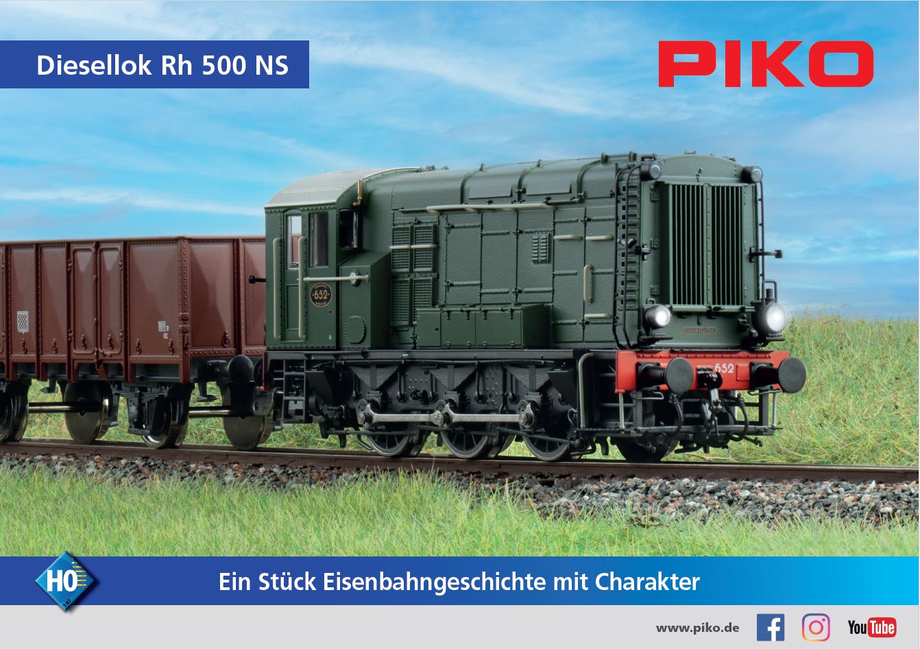 PRE ORDER! Piko 22002 - Diesellok/Sound Rh 500 NS III + PluX22 Dec. &quot;Hippel&quot; H0