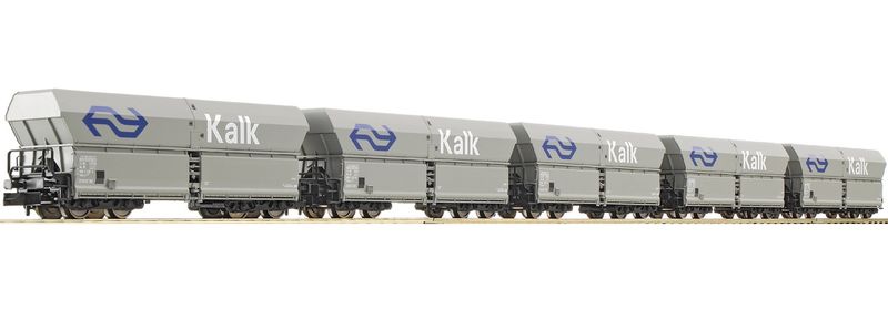 Fleischmann 852213 - 5-teiliges Selbstentladewagen-Set, Bauart Fad, der NS. (N)