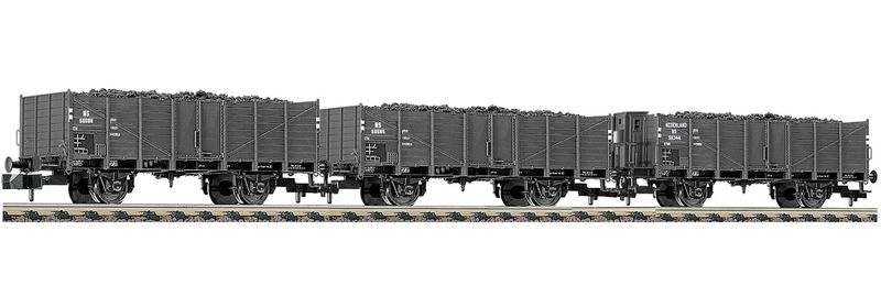Fleischmann 821209 - 3-teiliges Set Kohlewagen der NS (N)