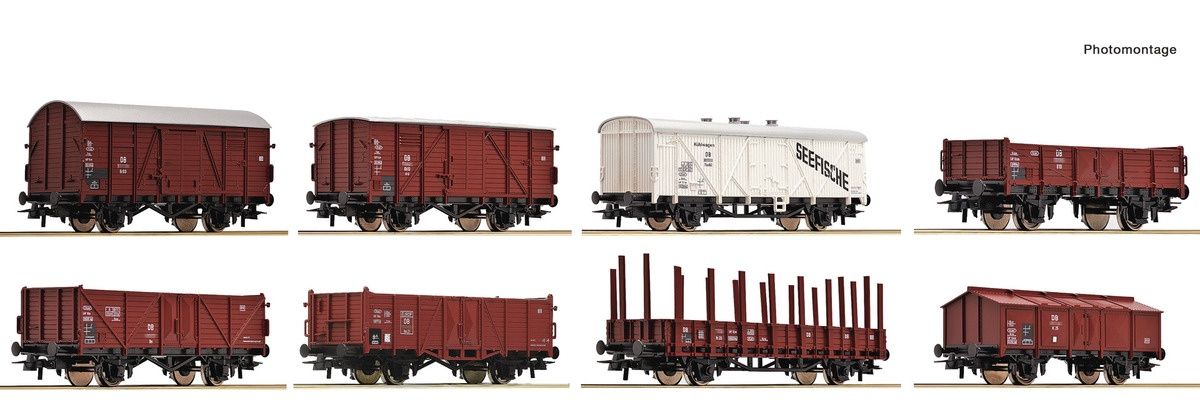 Roco 44002 - 8-tlg. Set: Güterwagen, DB