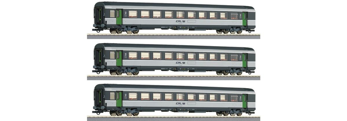 Roco 64026 - 3-teiliges Reisezugwagen-Set der CFL