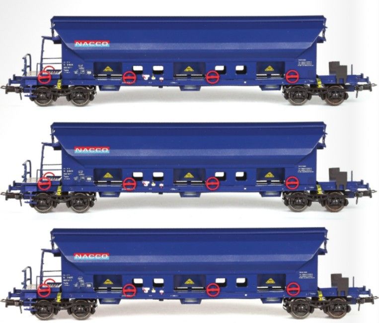 Van Biervliet 83203 - Set met 3 Tads wagons. blauw &quot;Nacco&quot;