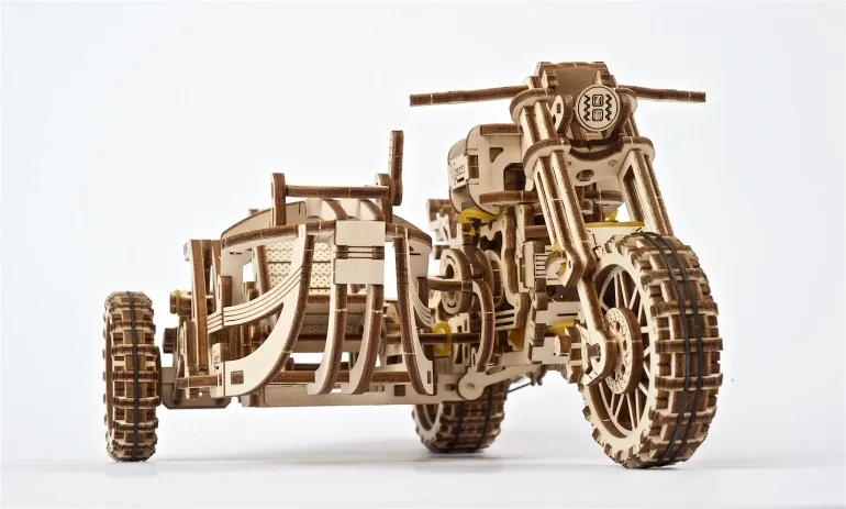 Ugears - Scrambler UGR-10 motor met zijspan