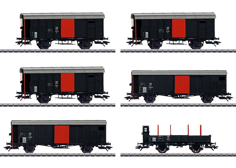 Märklin 46050 - Set goederenwagens bij &quot;Köfferli&quot; H0