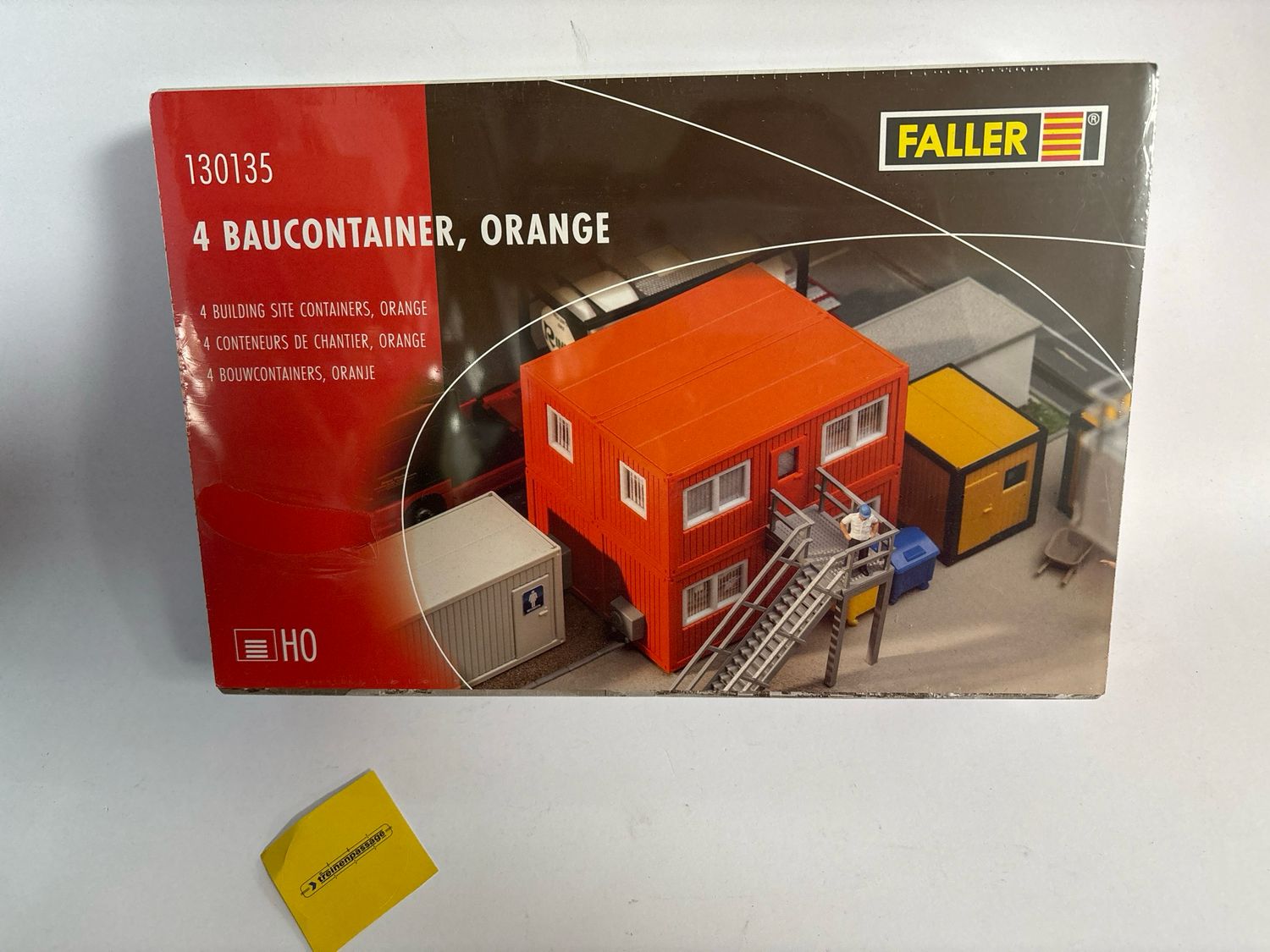 Faller 130135 - 4 bouwcontainers, oranje H0