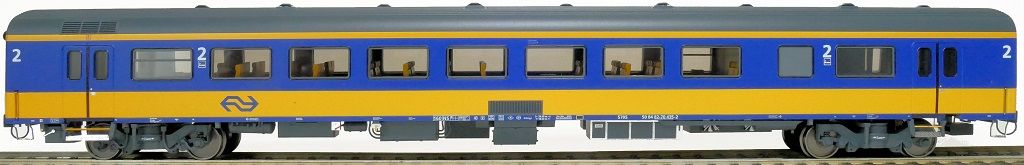 Exact-train 11102 - NS ICRm Garnitur 4 Reisezugwagen Bd( Neue farbe Gelb / Blau) H0