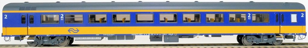 Exact-train 11103 - NS ICRm Garnitur 4 Reisezugwagen Bf( Neue farbe Gelb / Blau) H0