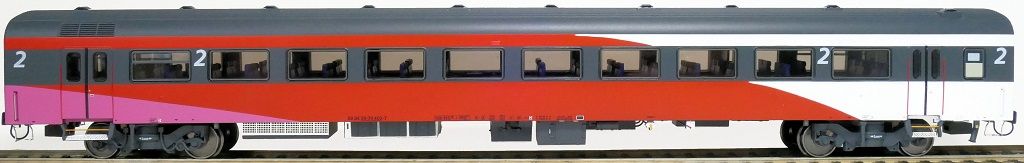 Exact-train 11140 - NS ICRm Fyra 1 (Amsterdam - Brussel) für die Hsl-Strecke eingesetzt Endwagen B(Weiss/Rot/Rose) H0